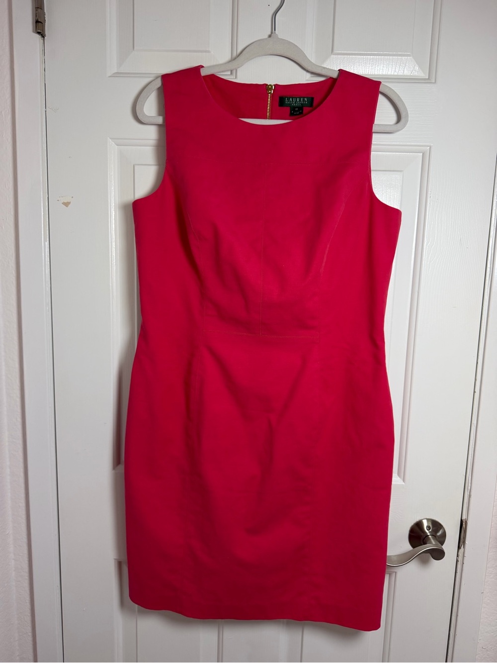 Ralph Lauren Hot Pink Sleeveless Sheath Dress
